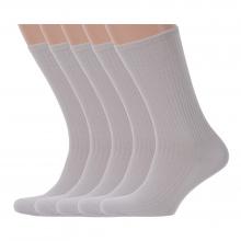 Комплект из 5 пар мужских медицинских носков LORENZLine из 100% хлопка СЕРЫЕ