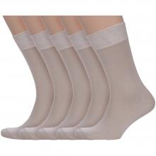 Комплект из 5 пар мужских бамбуковых носков PARA socks БЕЖЕВЫЕ