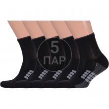 Комплект из 5 пар спортивных носков с махровым следом PARA socks ЧЕРНЫЕ