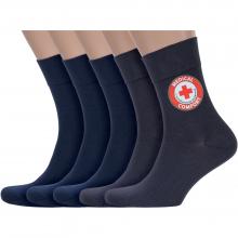 Комплект из 5 пар мужских медицинских носков RuSocks (Орудьевский трикотаж) микс 2