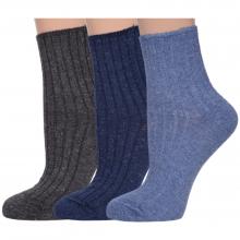 Комплект из 3 пар женских носков с ослабленной резинкой RuSocks (Орудьевский трикотаж) микс 1