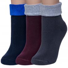 Комплект из 3 пар женских махровых носков RuSocks (Орудьевский трикотаж) микс 3