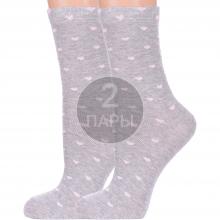 Комплект из 2 пар женских носков PARA socks СЕРЫЕ МЕЛАНЖ