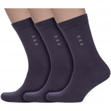 Комплект из 3 пар мужских носков VASILINA 2С4101, ГРАФИТОВЫЕ