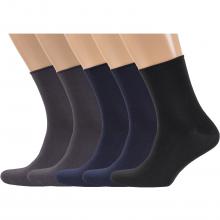 Комплект из 5 пар мужских носков без резинки RuSocks (Орудьевский трикотаж) микс 1