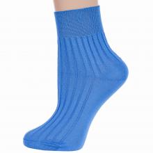 Женские носки из 100% хлопка RuSocks (Орудьевский трикотаж) ТЕМНО-ГОЛУБЫЕ