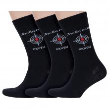 Комплект из 3 пар мужских носков Красная ветка С-309, ЧЕРНЫЕ