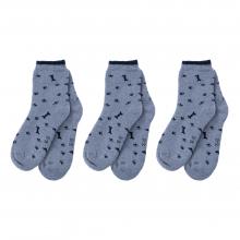 Комплект из 3 пар детских махровых носков RuSocks (Орудьевский трикотаж) рис. 05, СЕРЫЕ