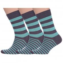 Комплект из 3 пар мужских носков  Нева-Сокс  МА10, ТЕМНО-СЕРЫЕ
