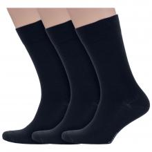 Комплект из 3 пар мужских носков Grinston socks (PINGONS) ЧЕРНЫЕ