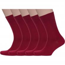 Комплект из 5 пар мужских носков DiWaRi рис. 000, БОРДОВЫЕ
