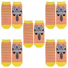 Комплект из 5 пар детских носков Борисоглебский трикотаж 8С705, №7 ЖЕЛТЫЕ