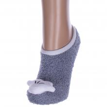 Женские ультракороткие махровые носки Hobby Line СЕРЫЕ