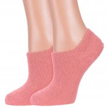 Комплект из 2 пар женских ультракоротких теплых носков  Пуховые  Hobby Line ПЕРСИКОВЫЕ