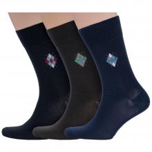 Комплект из 3 пар мужских носков Grinston socks (PINGONS) из мерсеризованного хлопка микс 1
