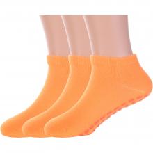Комплект из 3 пар детских противоскользящих носков Hobby Line ОРАНЖЕВЫЕ
