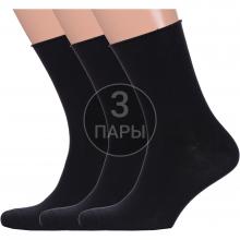 Комплект из 3 пар мужских носков с ослабленной резинкой PARA socks ЧЕРНЫЕ