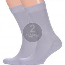 Комплект из 2 пар мужских носков с махровым следом PARA socks СЕРЫЕ