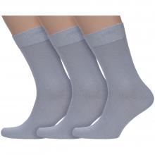 Комплект из 3 пар мужских носков CAVALLIERE (RuSocks) СВЕТЛО-СЕРЫЕ