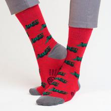 Носки unisex St. Friday Socks  Паровозы на красном 