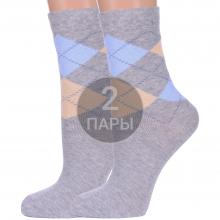 Комплект из 2 пар женских носков PARA socks СЕРЫЕ МЕЛАНЖ