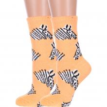 Комплект из 2 пар женских махровых носков Hobby Line ЖЕЛТЫЕ