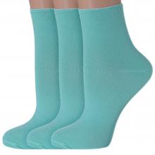 Комплект из 3 пар женских носков без резинки ХОХ БИРЮЗОВЫЕ