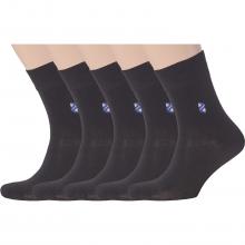 Комплект из 5 пар мужских носков из вискозы Челны-текстиль ТЕМНО-СЕРЫЕ