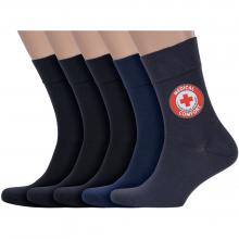 Комплект из 5 пар мужских медицинских носков RuSocks (Орудьевский трикотаж) микс 1