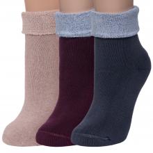 Комплект из 3 пар женских махровых носков RuSocks (Орудьевский трикотаж) микс 5
