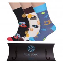 Набор из 3 пар мужских носков от фабрики VIRTUOSO микс 2