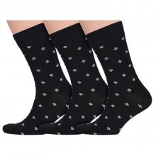 Комплект из 3 пар мужских носков  Нева-Сокс  М15, ЧЕРНЫЕ
