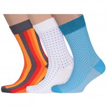 Комплект из 3 пар мужских носков  Нева-Сокс  микс 19