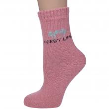 Женские махровые носки Hobby Line РОЗОВЫЕ