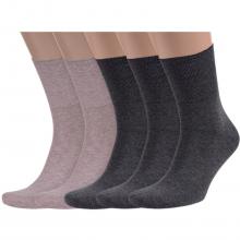 Комплект из 5 пар мужских носков с анатомической резинкой RuSocks (Орудьевский трикотаж) микс 3