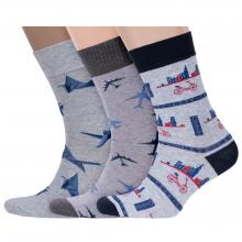 Комплект из 3 пар мужских носков Красная ветка микс 16