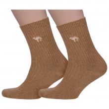 Комплект из 2 пар мужских теплых носков Hobby Line ОРЕХОВЫЕ