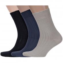Комплект из 3 пар мужских носков Брестские (БЧК) из 100% хлопка микс 1