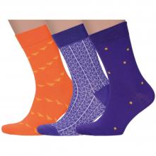 Комплект из 3 пар мужских носков  Нева-Сокс  микс 15