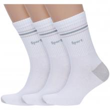 Комплект из 3 пар спортивных носков LORENZline БЕЛО-СЕРЫЕ