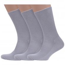 Комплект из 3 пар мужских медицинских носков Dr. Feet (PINGONS) СВЕТЛО-СЕРЫЕ