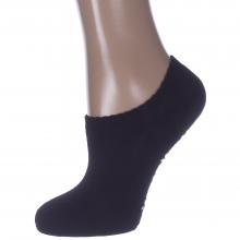 Женские ультракороткие махровые противоскользящие носки Hobby Line ЧЕРНЫЕ