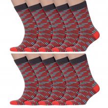 Комплект из 10 пар мужских носков Comfort (Palama) МДЛ-08, КРАСНЫЕ