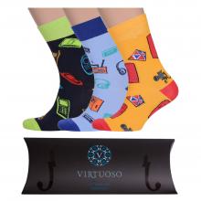 Набор из 3 пар мужских носков от фабрики VIRTUOSO микс 1