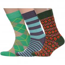 Комплект из 3 пар мужских носков  Нева-Сокс  микс 4