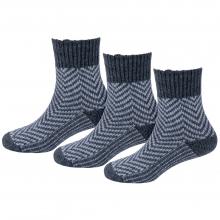 Комплект из 3 пар детских теплых носков RuSocks (Орудьевский трикотаж) ТЕМНО-СЕРЫЕ с белым, рис. 0