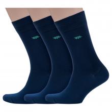 Комплект из 3 пар мужских бамбуковых носков  Grinston socks (PINGONS) ТЕМНО-СИНИЕ