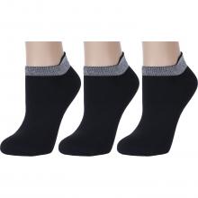 Комплект из 3 пар женских коротких носков  Красная ветка  С-1417 ЧЕРНЫЕ