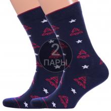 Комплект из 2 пар мужских носков  Красная ветка  СИНИЕ