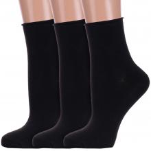 Комплект из 3 пар женских носков без резинки Hobby Line ЧЕРНЫЕ